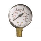 PLAST Manometer Ø50  ms. studs nedad 1/4" BSP (0 - 25 Bar)